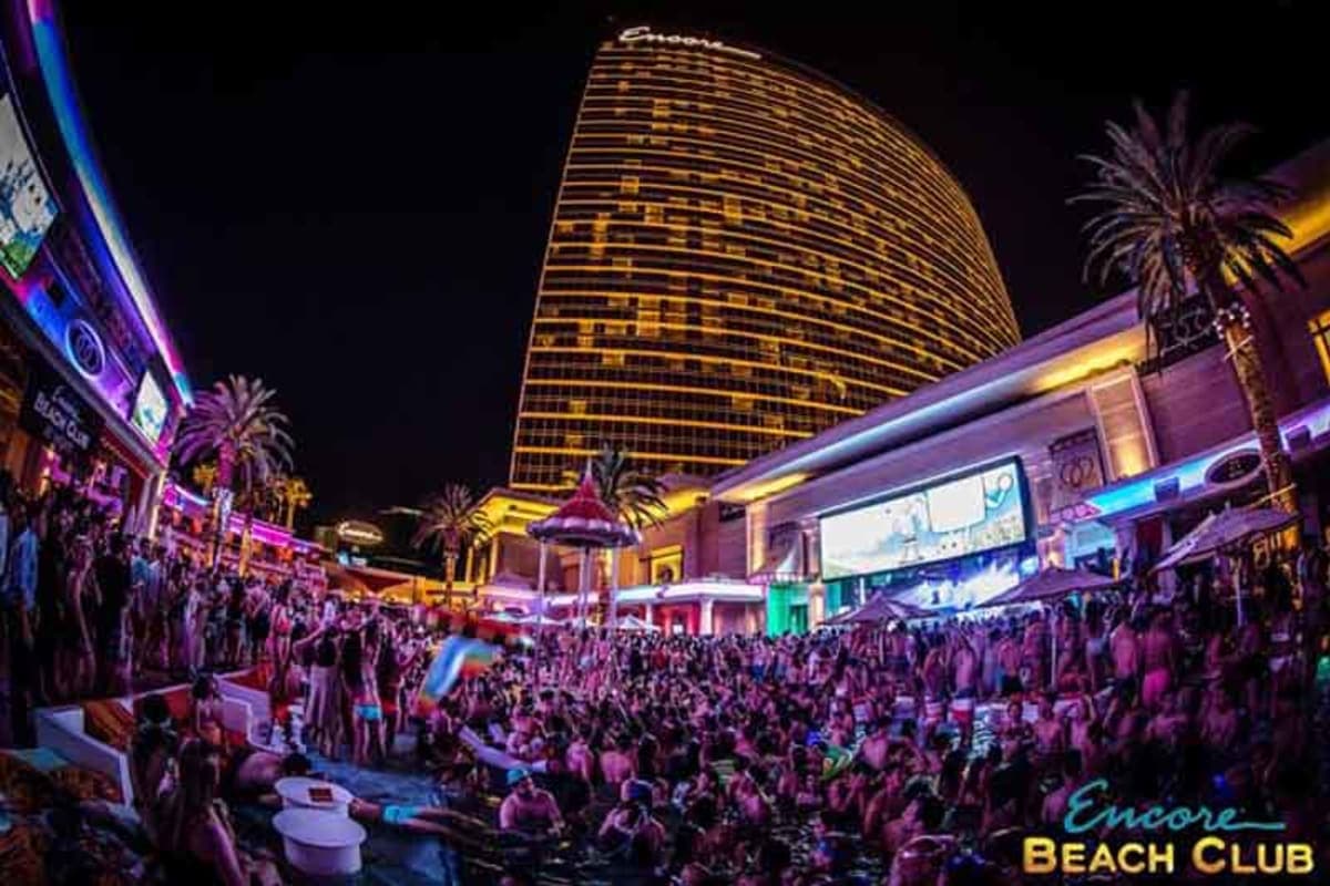 Encore Beach Club at Night